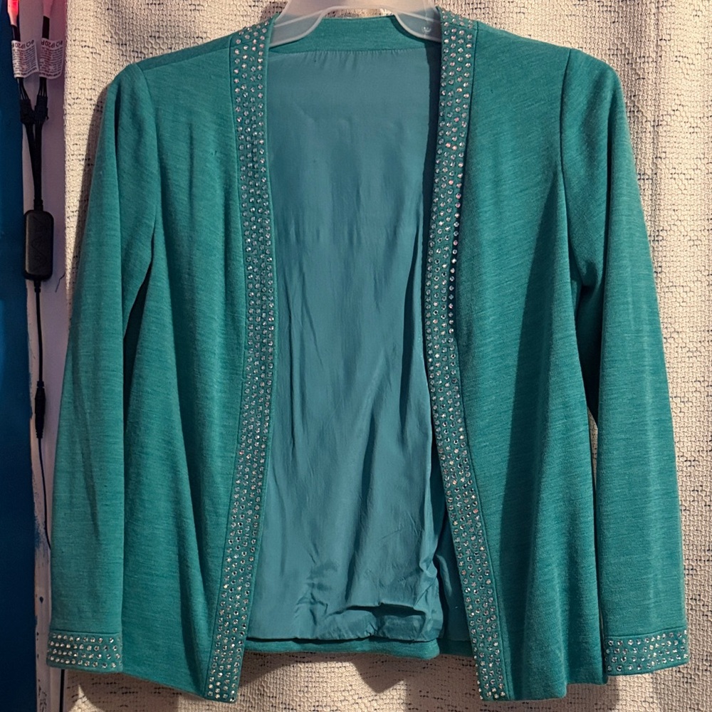 Doncaster Turquoise Women's Blazer with ringstones (VINTAGE)